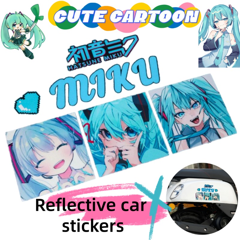 Car Accessories Sticker - Nuovi Adesivi Riflettenti Creativi Hatsune Miku