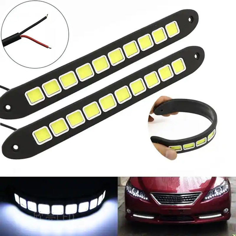 Car Accessories For Road Trip - 1/2 pezzi DRL COB auto LED