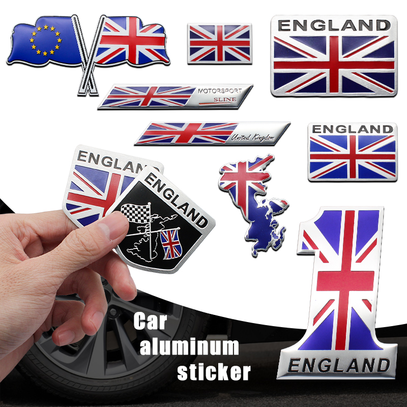 Car Accessories Uk - Adesivo 3D in Alluminio con Bandiera