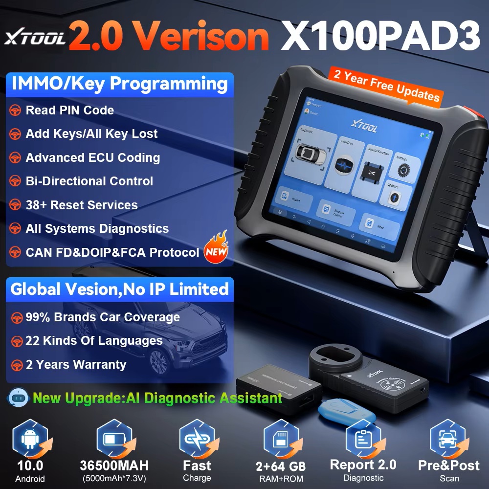 XTOOL X100 PAD3 con KC100, Pro - Obd2 Scanner recensione e prezzo